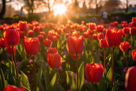 Tulip. Beautiful bouquet of tulips. colorful tulips. tulips in spring,colourful tulipの素材