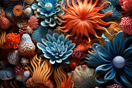 3d illustration of abstract geometric composition,digital artwork for creative graphic designの素材