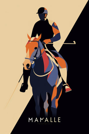 Horse and rider. Equestrian sport. Vector illustration.の素材
