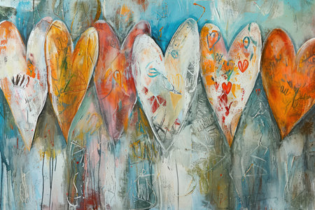 Graffiti art on the wall. Abstract background and texture for design.の素材