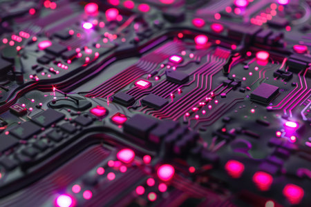 Abstract,close up of Mainboard Electronic computer background. (logic board,cpu motherboard,Main board,system board,mobo)の素材