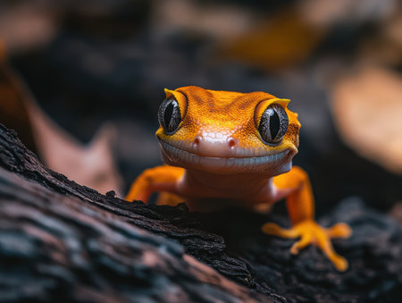 Yello gecko closeupの素材
