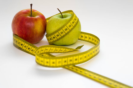 Lose weight with fruitの写真素材