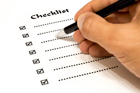 checklist when fillingの写真素材