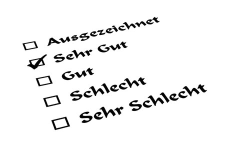 rating very good, germanの写真素材
