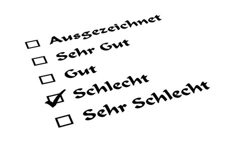 rating bad, germanの写真素材