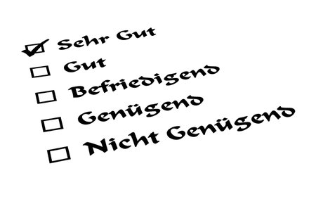 rating very good, germanの写真素材