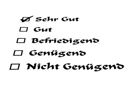 rating very good, germanの写真素材