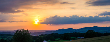 Sunset in Salzburgの写真素材