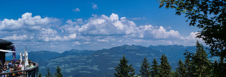 Panorama from Duerrnberg to Schlenkenの写真素材