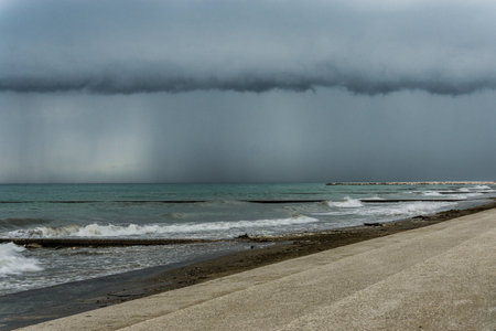Storm at seaの写真素材