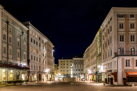 The Alter Markt in the city of Salzburgのeditorial素材