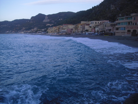 sunset on Varigotti, Liguriaの写真素材