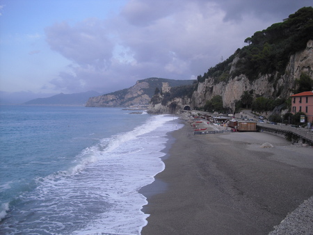 view of Finale Ligure in Liguriaの写真素材