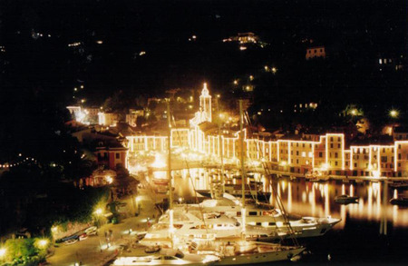panoramic view of Portofinoの写真素材