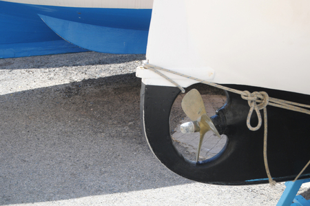 propeller of a boatの写真素材