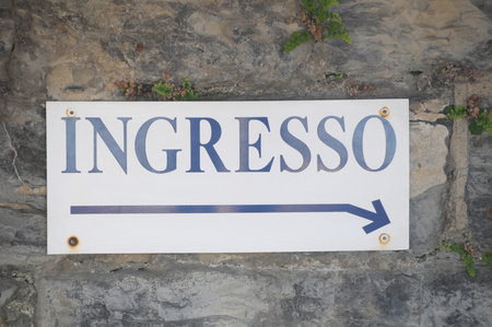 entrance sign background.の写真素材