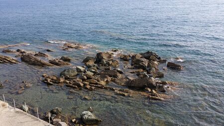 rocks and sea in the summer period
