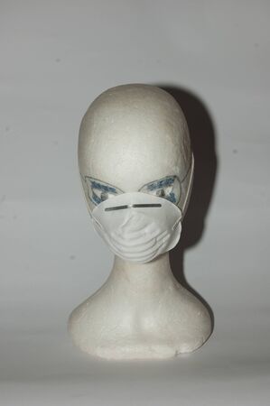 paper mask against smog and virusesの写真素材