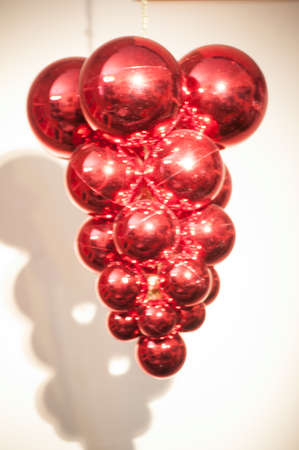 red bunch of balls for Christmas decorationの写真素材