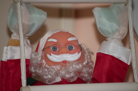snowman decoration of Santa Claus for the houseの写真素材