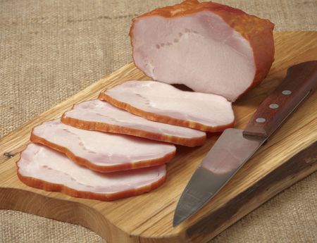 sliced meatの写真素材