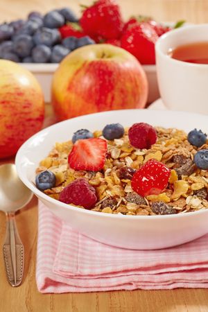 fresh healthy breakfastの写真素材
