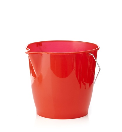 red plastic bucketの写真素材