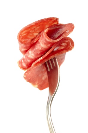 salami sausageの写真素材