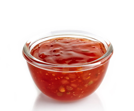bowl of sweet chili sauceの写真素材