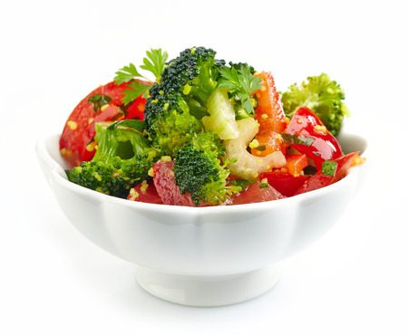 bowl of fresh vegetable salad の写真素材