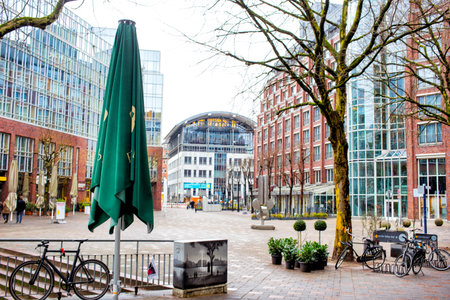 Hamburg, Germany - February 17, 2017: view of city centerのeditorial素材