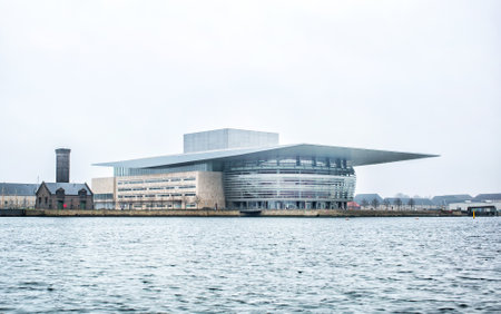 Copenhagen, Denmark - MARCH 30, 2017: Copenhagen Opera House, the national opera house of Denmark, and among the most modern opera houses in the worldのeditorial素材