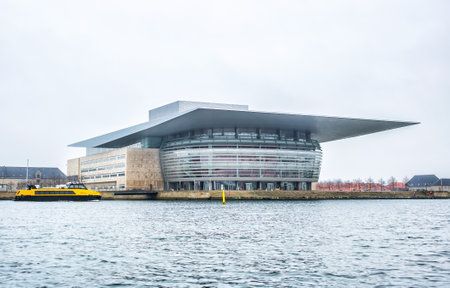 Copenhagen, Denmark - MARCH 30, 2017: Copenhagen Opera House, the national opera house of Denmark, and among the most modern opera houses in the worldのeditorial素材
