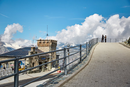 Gornergrat Zermatt, Switzerland - 18 JULY, 2017: Gornergrat railway station, Swiss Alpsのeditorial素材