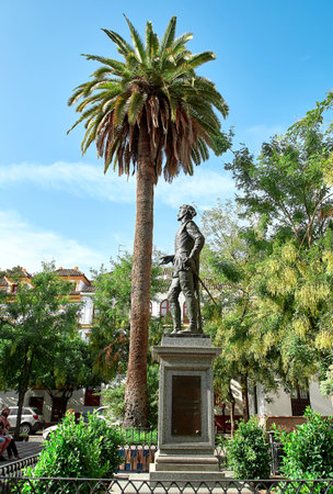 Seville, Spain - october 16, 2017: Monument to Don Juanのeditorial素材