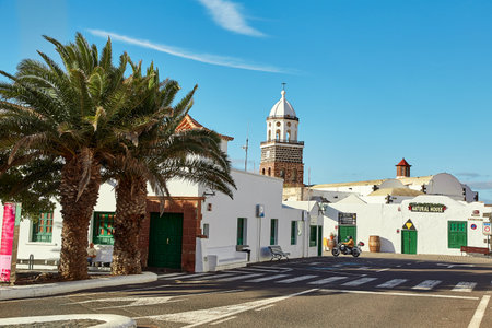 LANZAROTE, SPAIN - DECEMBER 02, 2017: View of Teguise town in Lanzarote, Canary Islands, Spainのeditorial素材