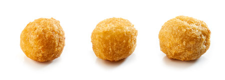fried chili cheese nuggets isolated on white background