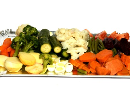 dish, vegetables, cooking, steam, flavor, color, carrots, health, healthy, cauliflower, zucchini, green beans,の写真素材
