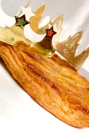 pastry, cake, frangipane, almond, crown, epiphany, party, king, queen, traditionの写真素材