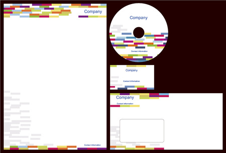 Corporate identity package with business card, letterhead, envelope and cd.のイラスト素材