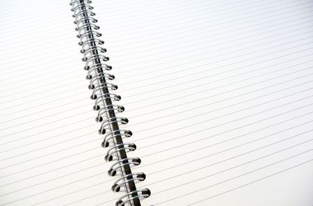 Close-up image of white lined notepad.の写真素材