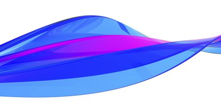 Colorful abstract wave isolated on whiteの写真素材