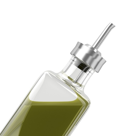Close up of a olive oil bottleの写真素材