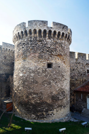Zindan gate at Kalemegdan fortress in Belgrade, Serbiaのeditorial素材