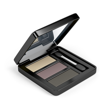 Eye shadows kit on white backgroundの写真素材
