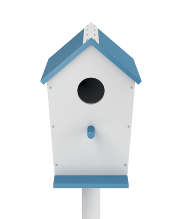 Nest box isolated on white backgroundの写真素材