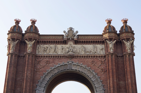 Arc de Triomf in Barcelona, Spainの写真素材