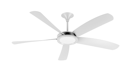 Ceiling fan isolated on white backgroundの写真素材