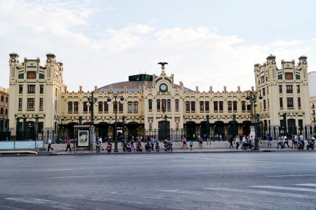 VALENCIA, SPAIN - SEPTEMBER 20, 2016: The North Station (Estacio del Nord) is the mainï¿½railway stationï¿½inï¿½Valencia, Spainのeditorial素材